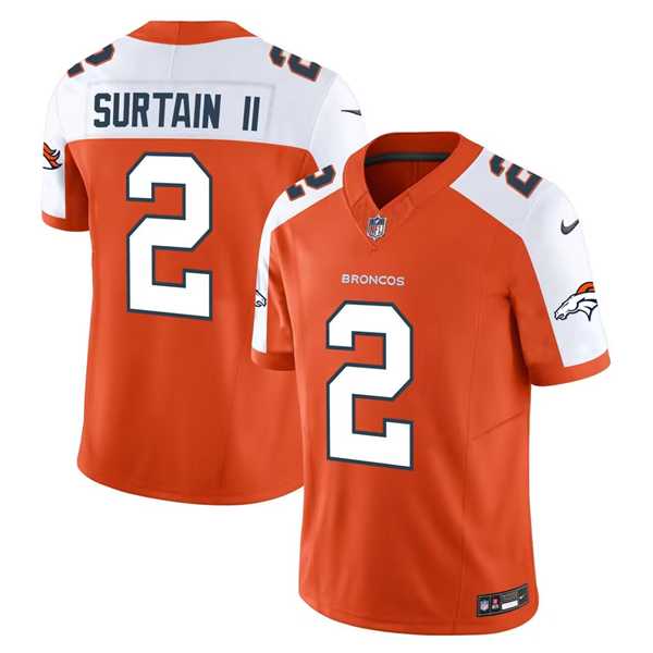 Men & Women & Youth Denver Broncos #2 Pat Surtain II Orange 2024 Draft F.U.S.E. Alternate Vapor Limited Stitched Jersey,We sell and wholesale Men & Women & Youth Denver Broncos #2 Pat Surtain II Orange 2024 Draft F.U.S.E. Alternate Vapor Limited Stitched Jersey on line form chian!